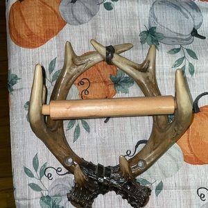 Deer antler toilet paper holder
